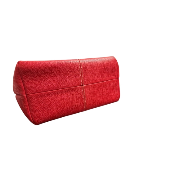 ❤️👜 Dooney & Bourke Red Leather Hobo with Brown Trim - Picture 6 of 6